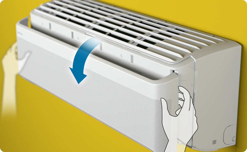 Panel frontal que se saca sin herramientas