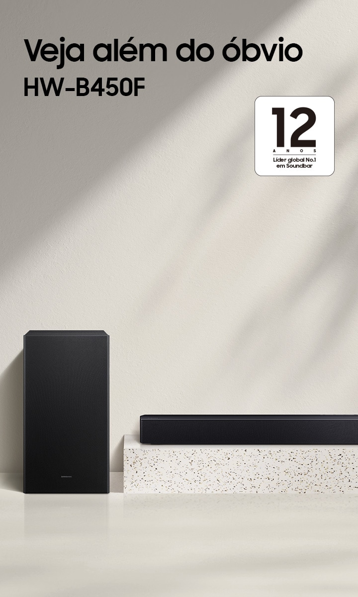 Soundbar Série B HW-B450F 2.1 canais Subwoofer 2025 | Samsung Brasil