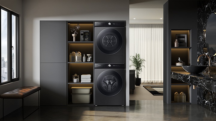 Secadora Elétrica Bespoke AI Heat Pump DV20B Black 20kg | Samsung