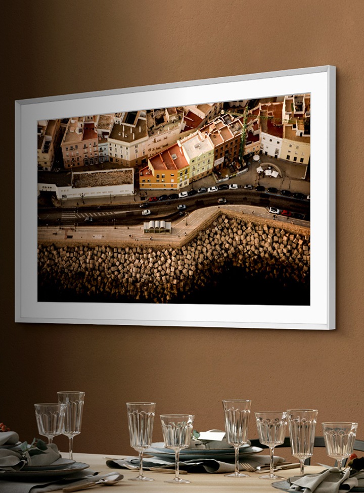 Moldura para Smart TV 32 polegadas The Frame 2023 cor areia VG