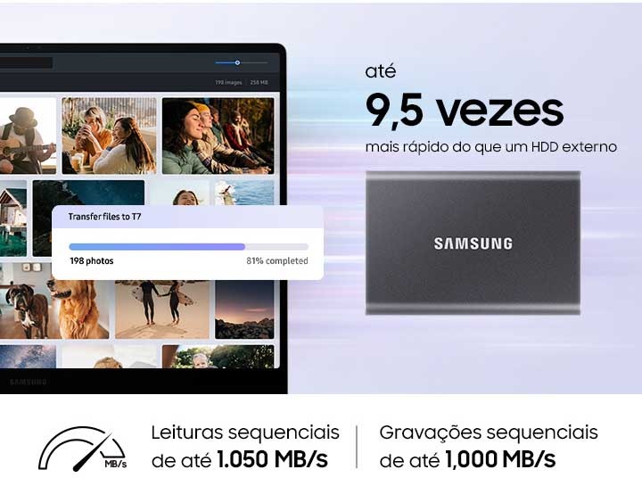 Samsung SSD Portátil T7 1TB | Samsung Brasil