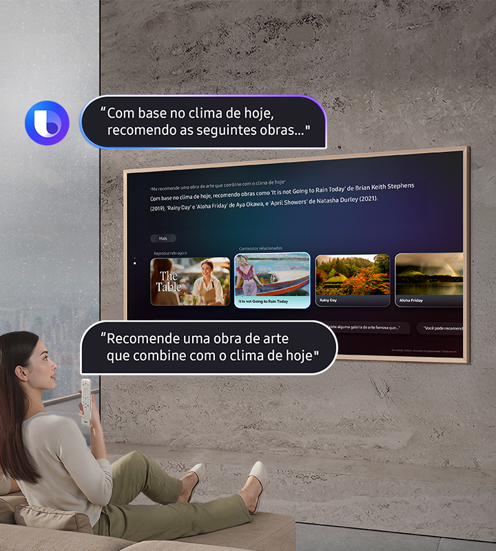 Vision AI TV 43 polegadas QLED 4K The Frame LS03F 2025 | Samsung