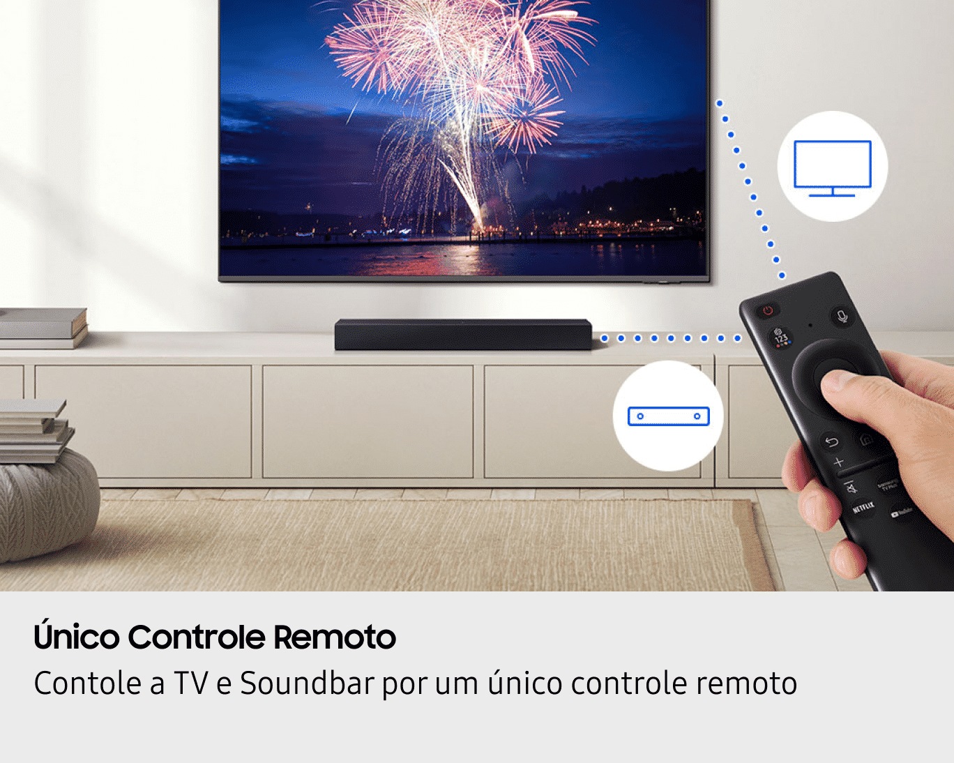 Soundbar Série B HW-B400F 2.0 canais woofer integrado 2025 Preto