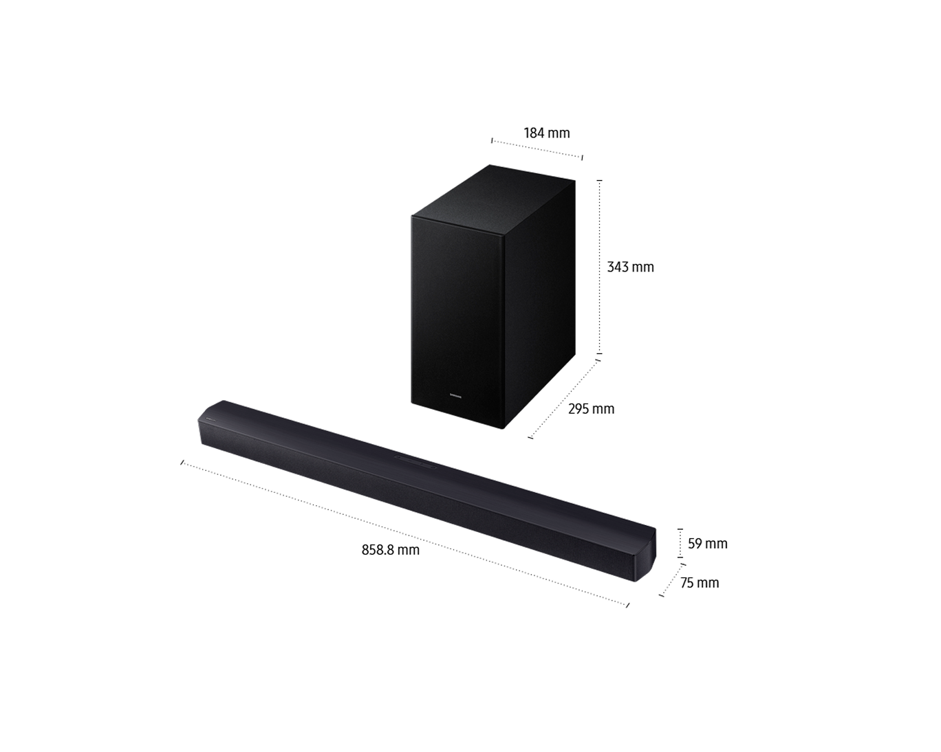Soundbar Série B HW-B450F 2.1 canais Subwoofer 2025 Preto
