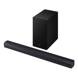 B-series Soundbar HW-B450F 2.1 ch Subwoofer (2025) Set-R-Perspective Black 