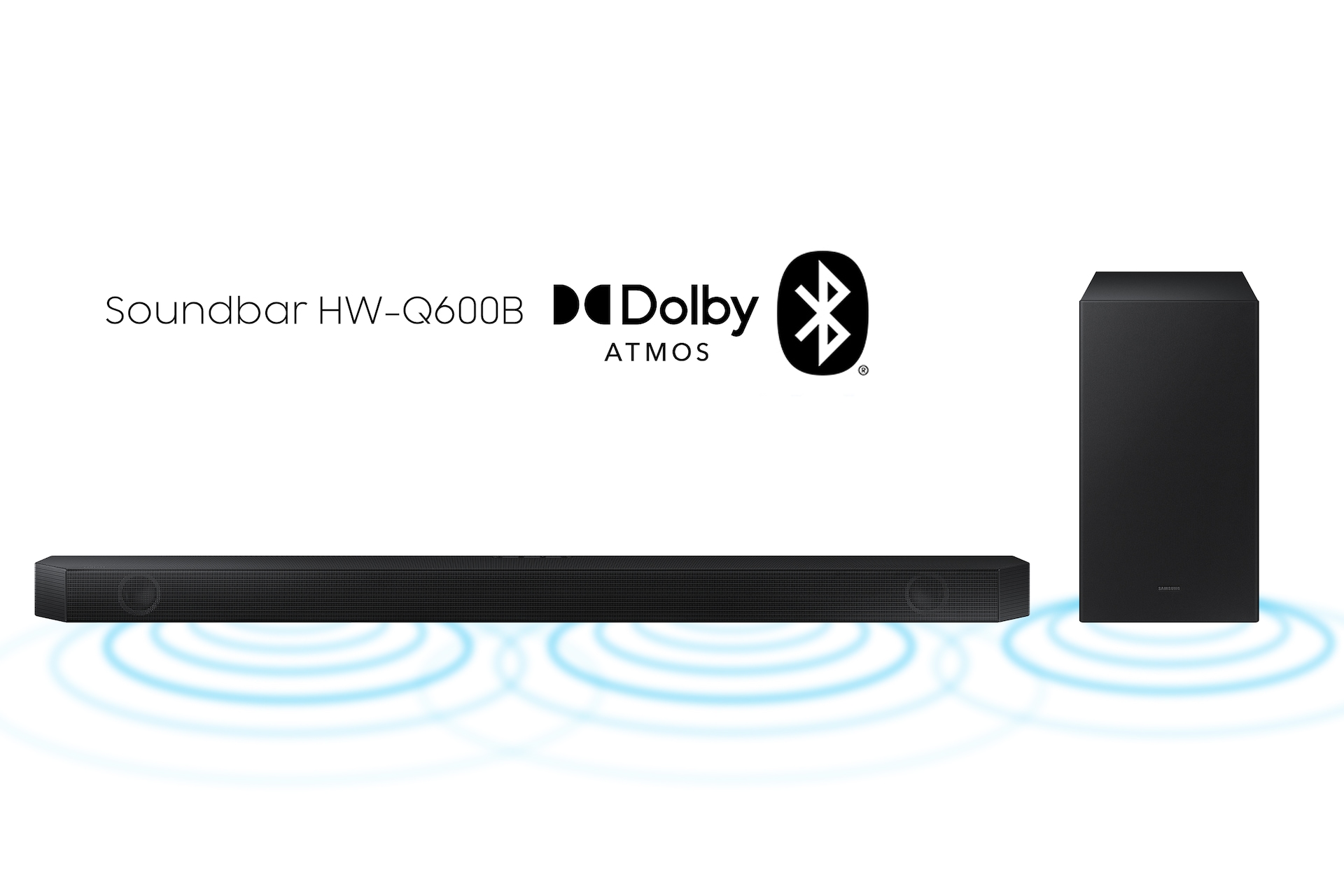 Soundbar HW-Q600B Com 3.1.2 Canais, Subwoofer Sem Fio | Samsung Brasil