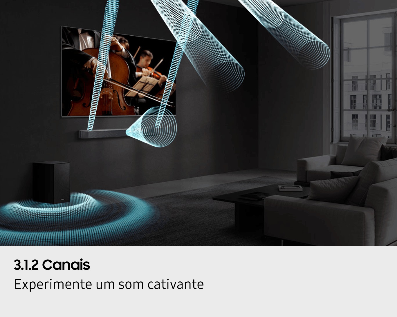 Q-series Soundbar HW-Q600F 3.1.2 ch Subwoofer (2025) Dynamic-R-perspective Black 