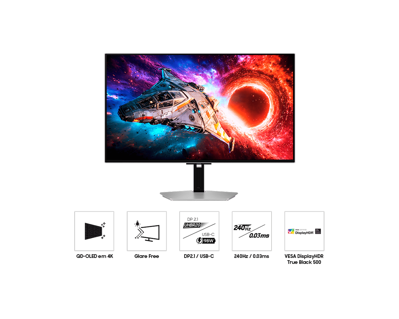 32" Odyssey OLED G8 4K Monitor Gamer Silver