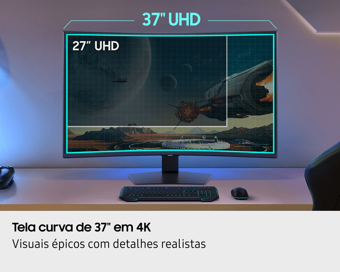 37" Odyssey G7 G75F 4K 165Hz Gaming Monitor Dynamic2 Black 