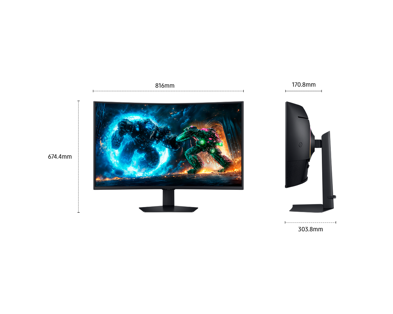 37" Odyssey G7 G75F 4K 165Hz Gaming Monitor Dynamic1 Black 