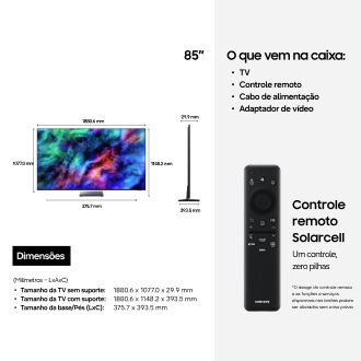 85" Micro RGB R95H 4K Samsung Vision AI Smart TV (2026) Negro