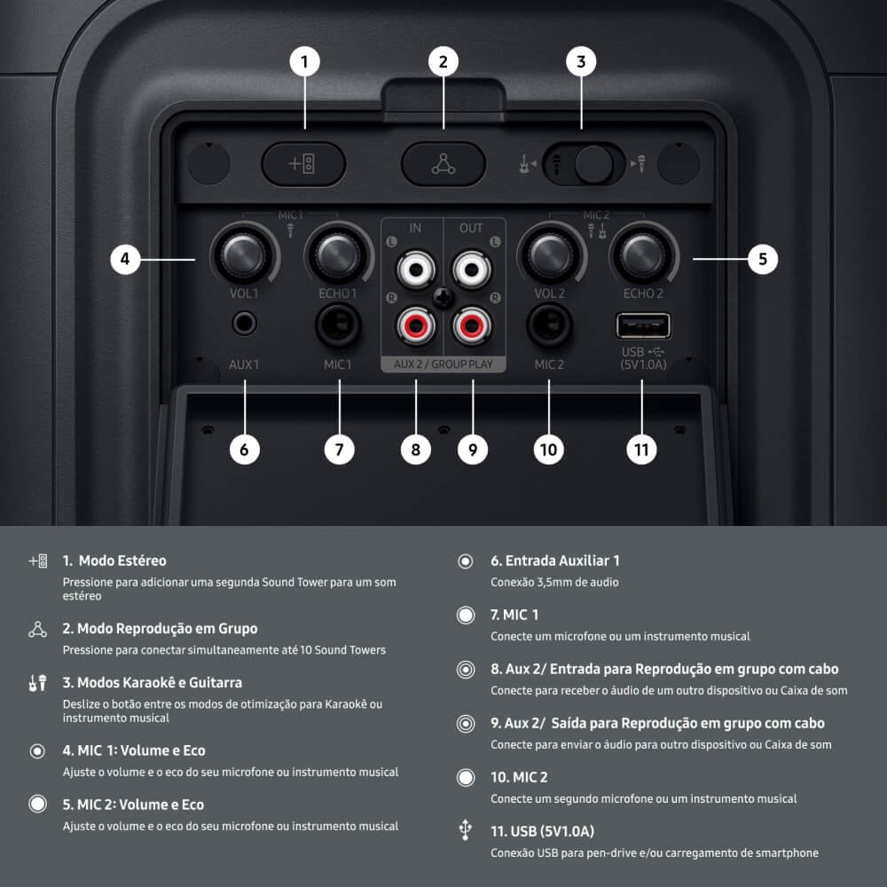 Sound Tower MX-ST40F Caixa de som Preto