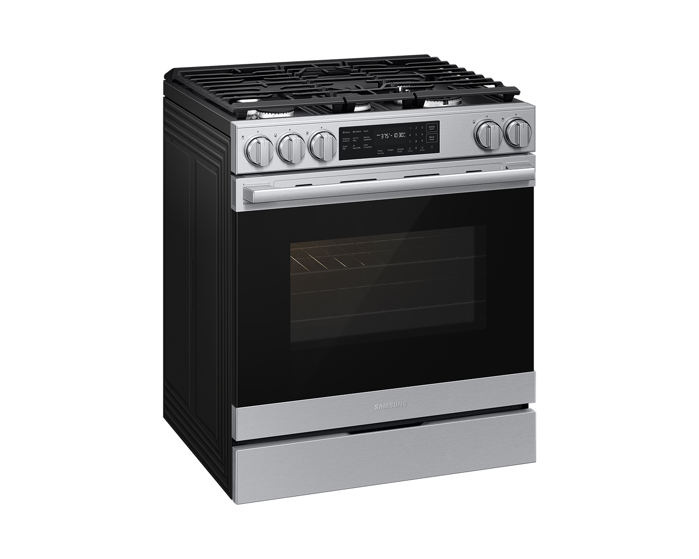 NSG80H/30_NSG80H60SRAX Air Fry Max and Pro-Style Design 6.0 cu.ft. L-Perspective Silver 