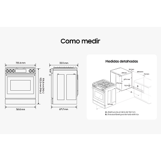 Fogão de Piso a Gás Série 90 com 5 bocas Design Inox WiFi e AirFry Max 127V Inox