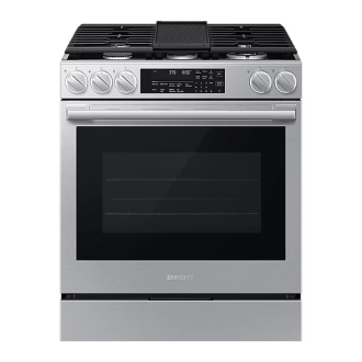 Fogão de Piso a Gás Série 90 com 5 bocas Design Inox WiFi e AirFry Max 127V Front Silver 
