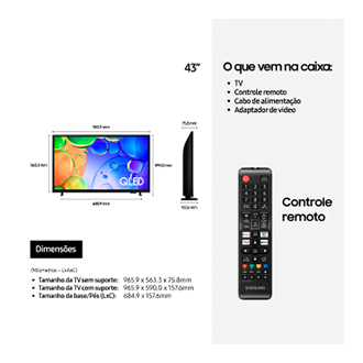 Smart TV 43" QLED Full HD Q5F 2025 Preto