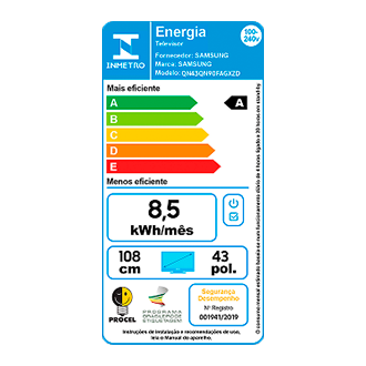 Vision AI TV 43 polegadas Neo QLED 4K QN90F 2025 Black