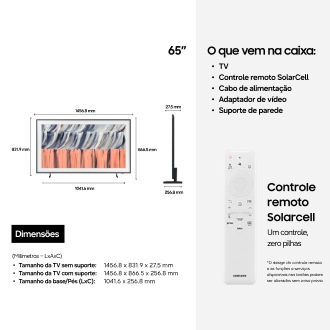 Smart TV Samsung Vision AI 65" The Frame 4K LS03HE (2026) Black