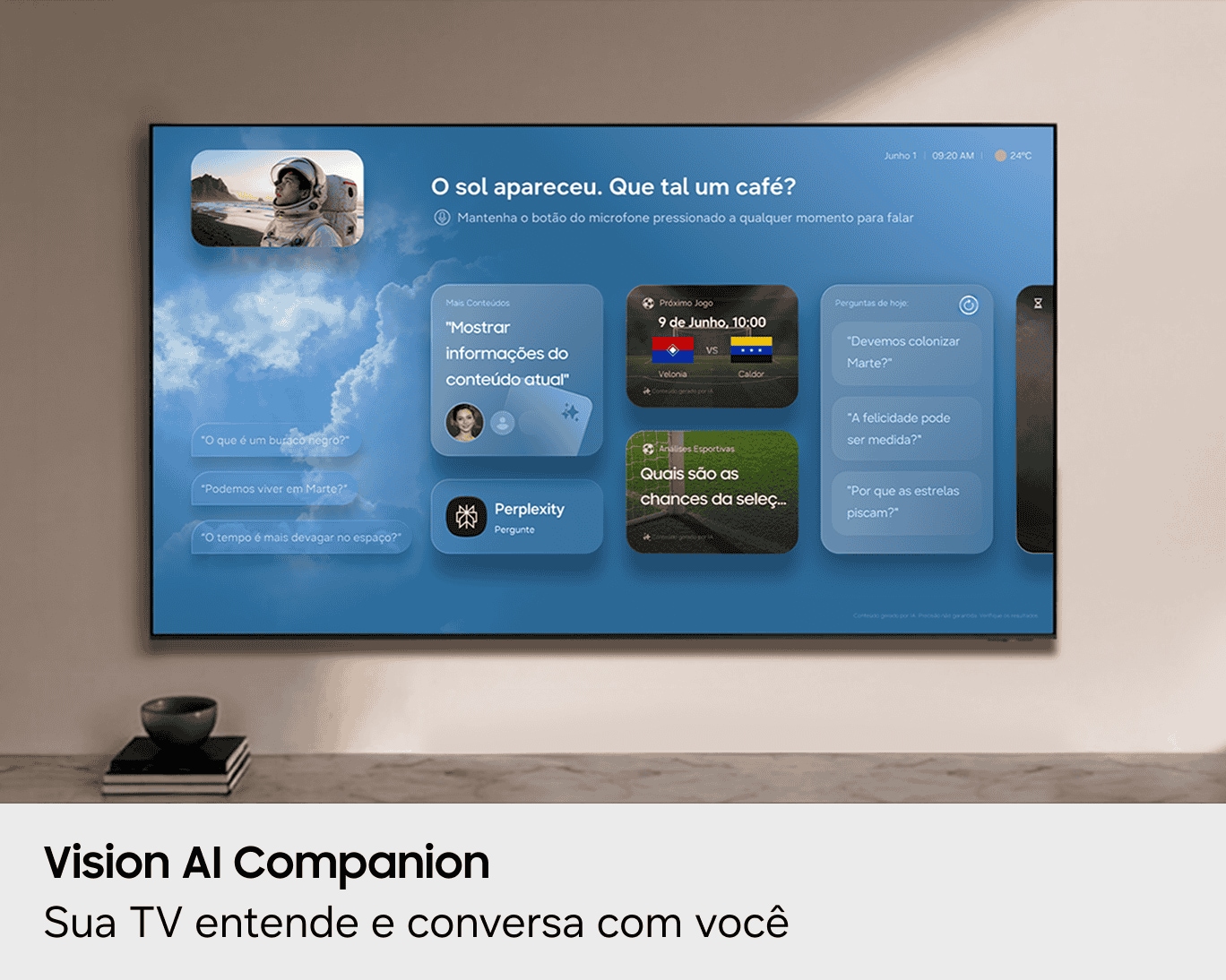 Smart TV Samsung Vision AI 65” OLED 4K S95H (2026) Silver