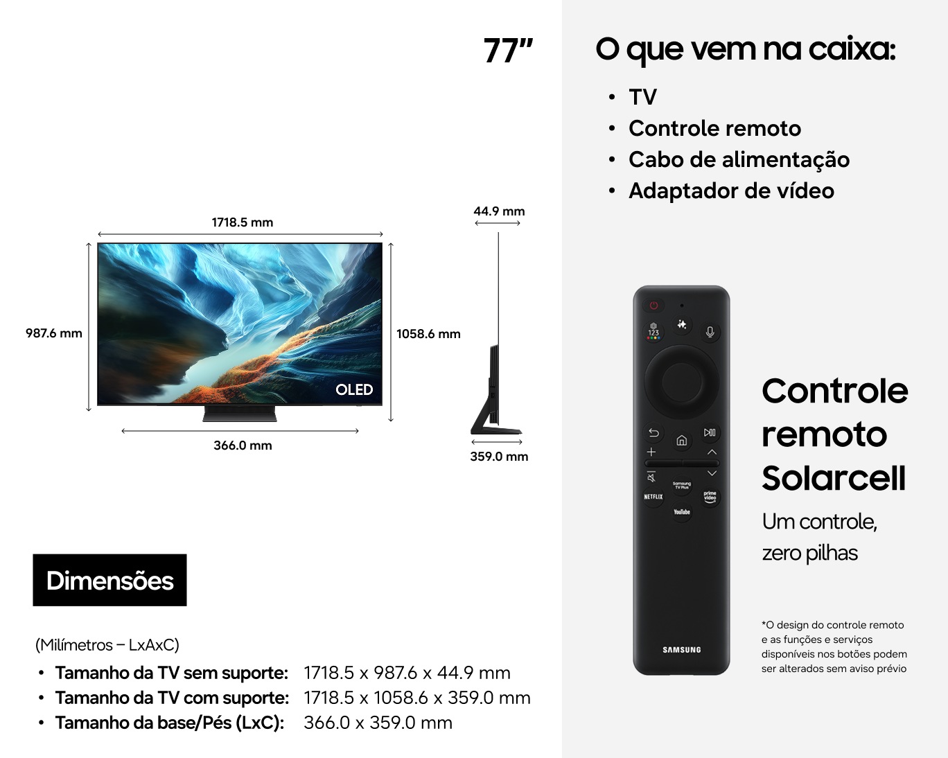 Smart TV Samsung Vision AI 77” OLED 4K S90H (2026) Graphite