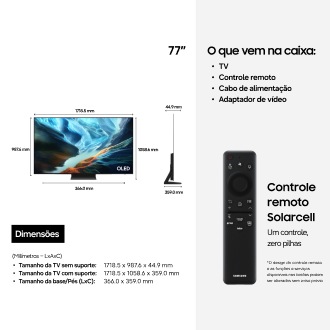 Smart TV Samsung Vision AI 77” OLED 4K S90H (2026) Graphite