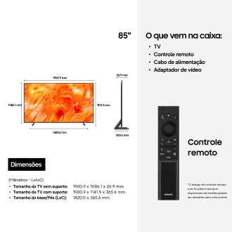 85" Neo QLED QN70H 4K Samsung Vision AI Smart TV (2026) Black