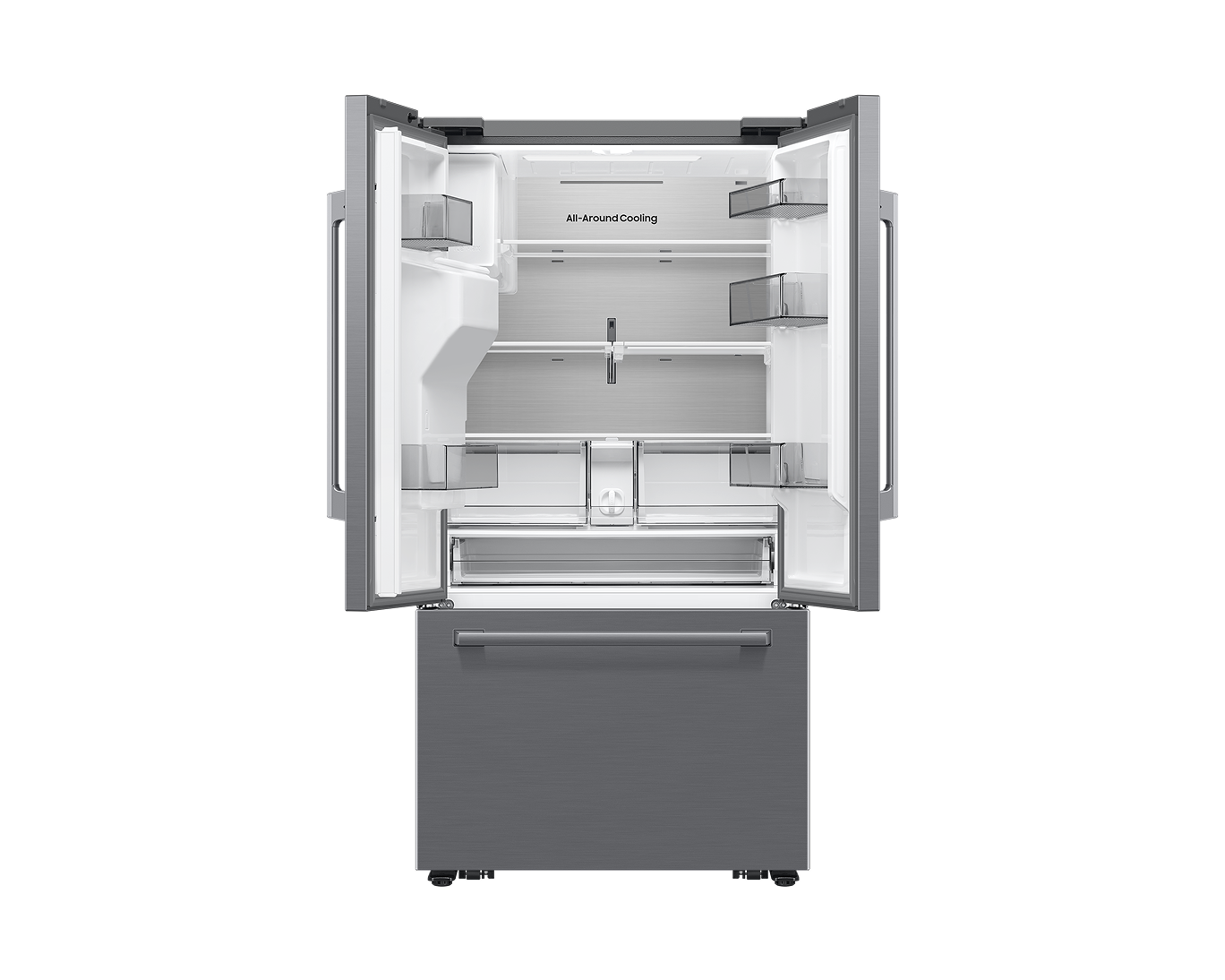 French Door Zero clearance fit with SpaceMax 28.5 cu.ft Front-Open Silver 