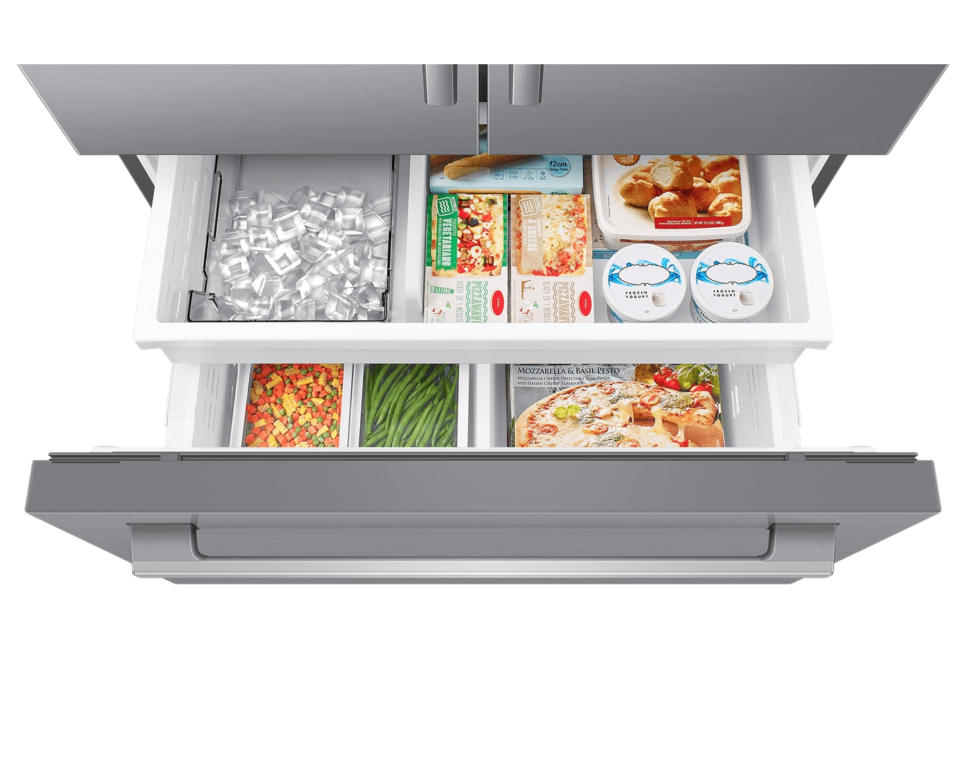 French Door Zero clearance fit with SpaceMax 28.5 cu.ft Freezer-Dynamic Silver 