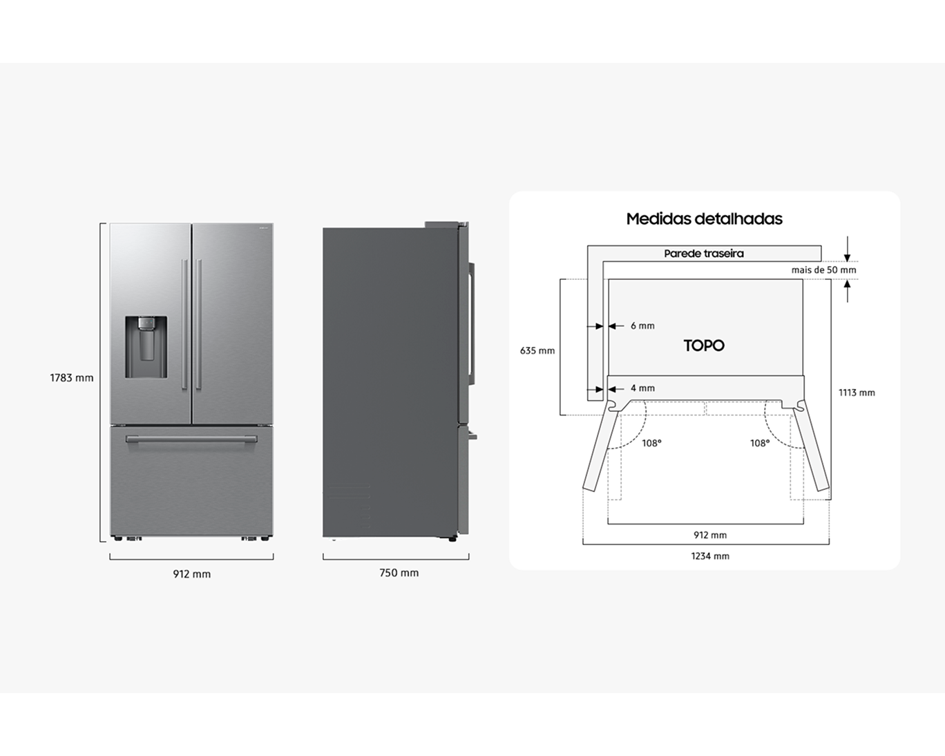 French Door Zero clearance fit with SpaceMax 28.5 cu.ft External-Water-and-ice-Dispenser2 Silver 