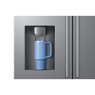 French Door Zero clearance fit with SpaceMax 28.5 cu.ft External-Water-and-ice-Dispenser Silver 