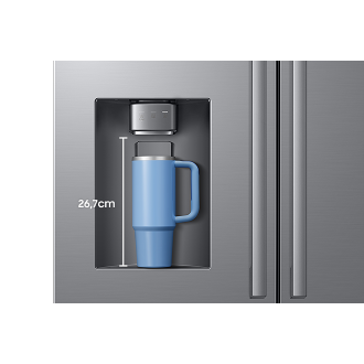 French Door Zero clearance fit with SpaceMax 28.5 cu.ft External-Water-and-ice-Dispenser Silver 