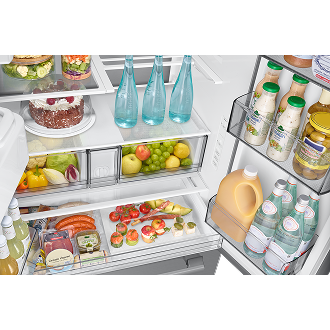 French Door Zero clearance fit with SpaceMax 28.5 cu.ft Pantry-Display Silver 