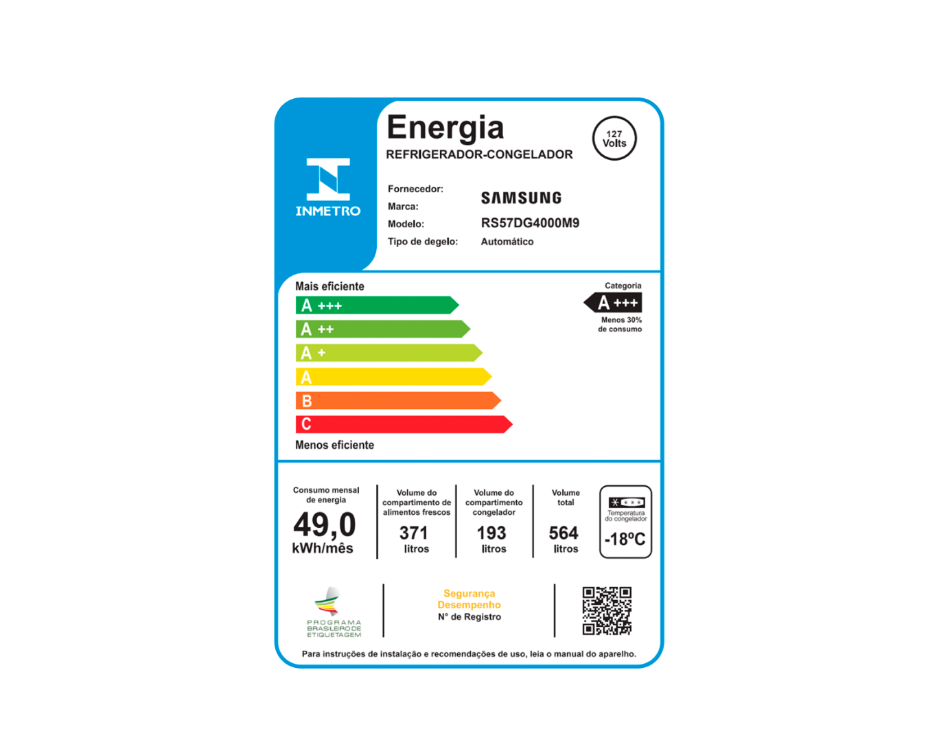 Geladeira Side by Side SmartThings com Dispenser de Água RS57 Inox 560L 127V Inox/prata