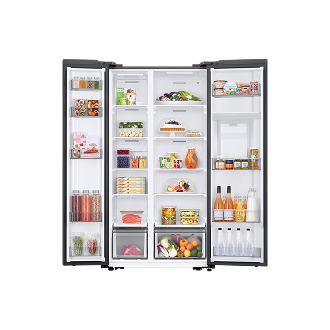 Geladeira Side by Side SmartThings com Dispenser de Água RS57 Inox 560L 220V Inox/prata