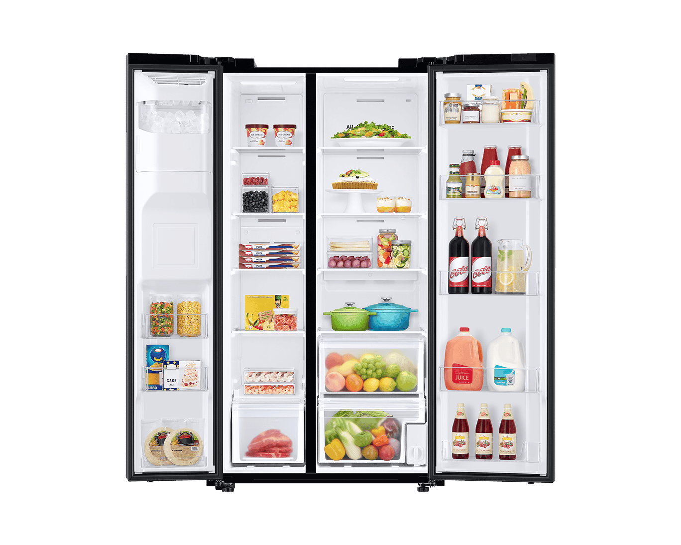 Geladeira Side by Side RS60 602L Black Inox Look 127V Black Inox Look