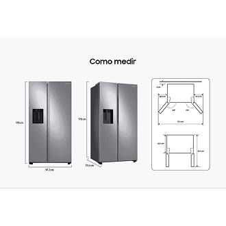 Geladeira Side by Side RS60 602L Inox Look 127V Inox Look