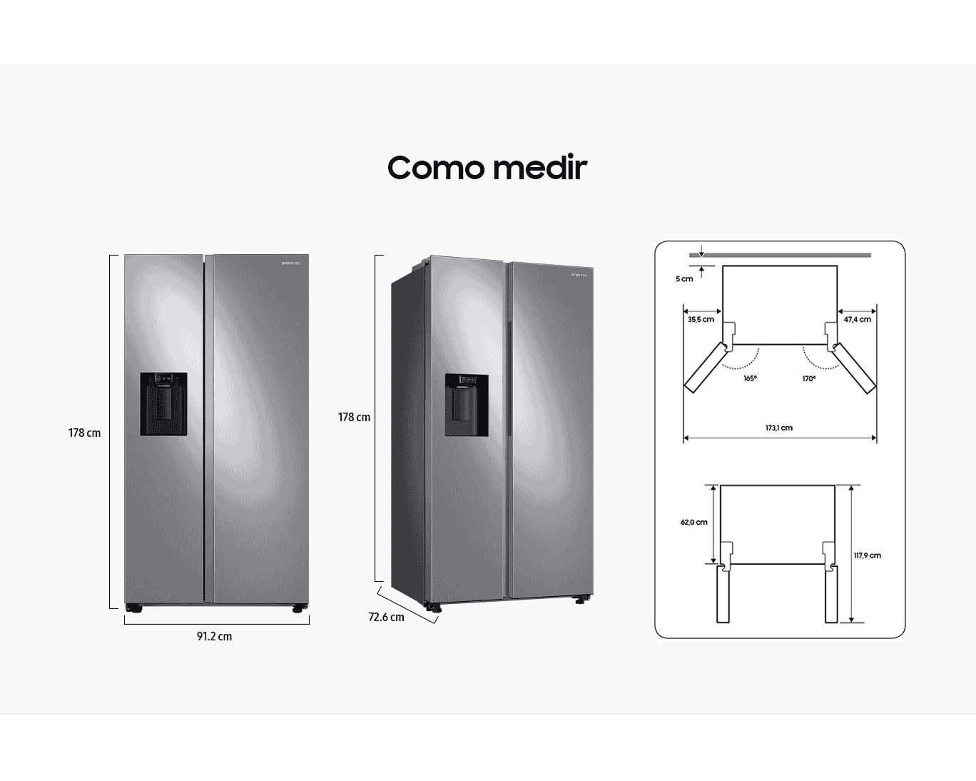 Geladeira Side by Side RS60 602L Inox Look 220V Inox Look
