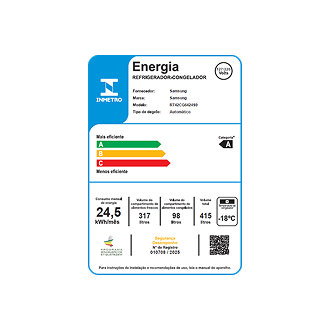 Geladeira Duplex RT42 Evolution com SmartThings AI Inox Bivolt .415L 2026 Inox