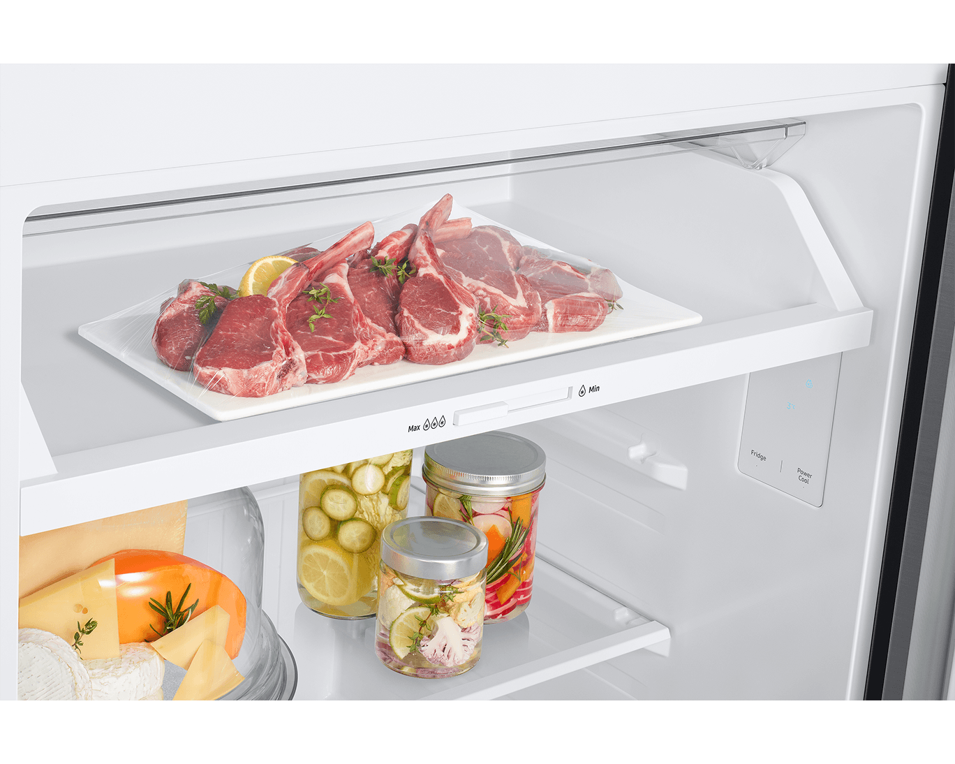 RT6300C Top Mount Freezer Refrigerators with Optimal Fresh+ Optimal-fresh-Detail Silver 