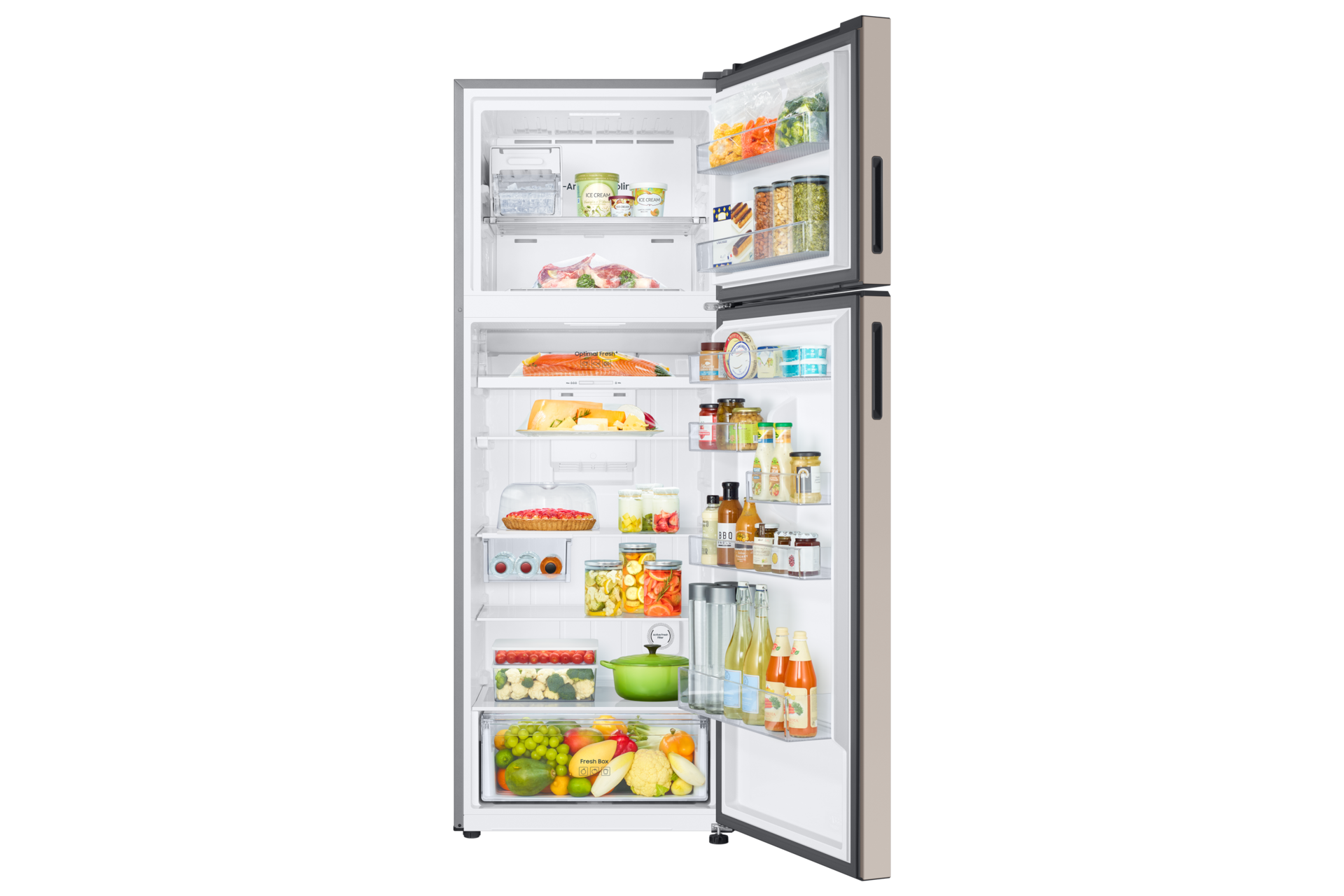Geladeira Duplex Evolution RT53 SmartThings 518 L Bivolt Front-Open-With-Food Essential Beige 