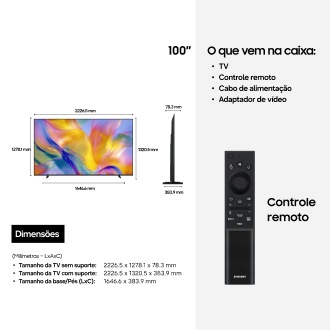 Smart TV Samsung Vision AI 100" Mini LED 4K M90H (2026) Titanium Black