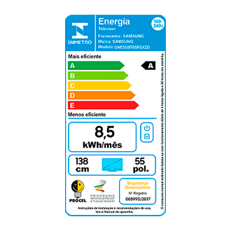 Smart TV 55” Crystal UHD 4K U8100F 2025 Black