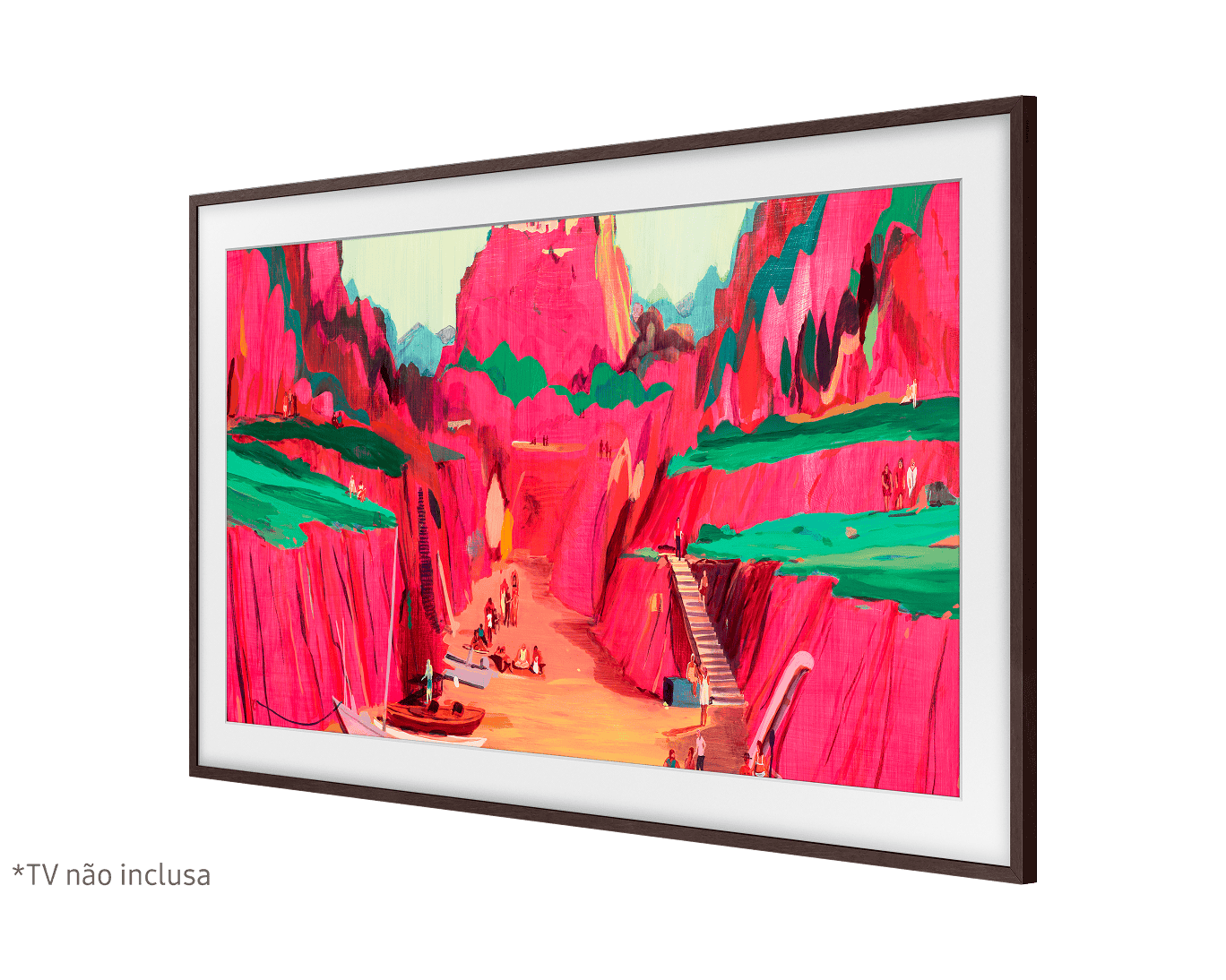 Moldura para Smart TV 75" The Frame Pro cor Marrom Marrom