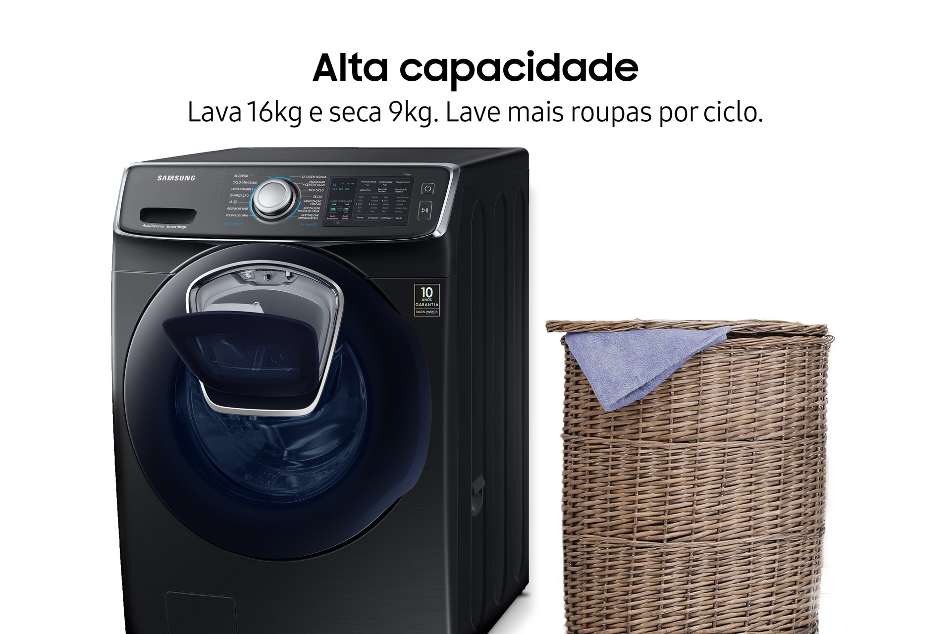 Máquinas de Lavar e Secar Roupa: LG, Samsung e mais - Auchan