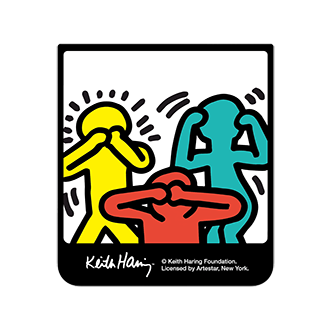 Keith Haring Photo Flipsuit Card for Galaxy Z Flip6 Yellow | Samsung Canada