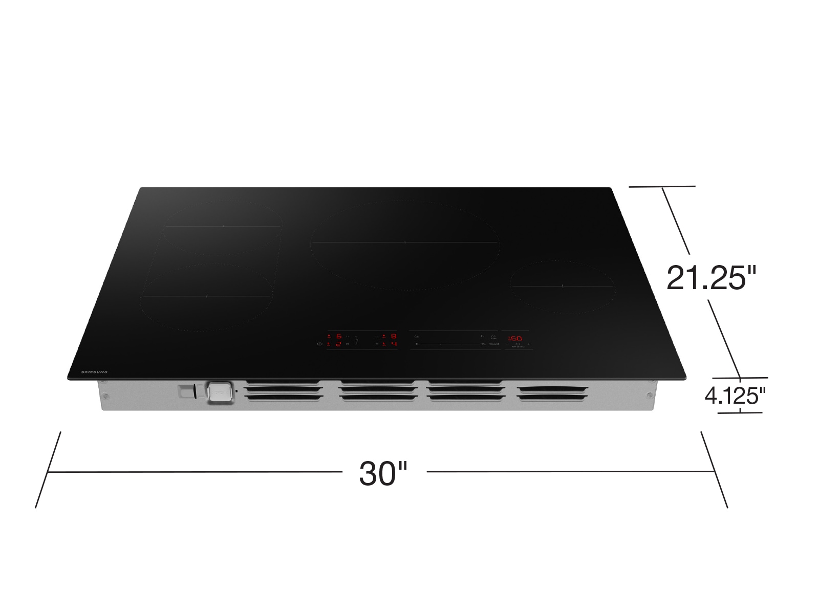 30 Inch 4-Element Anti-Scratch Induction Cooktop Black