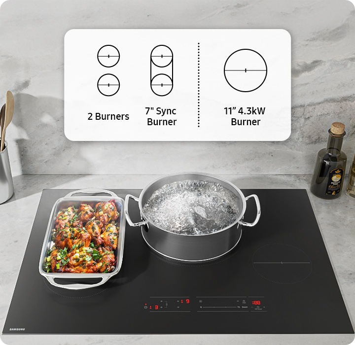 30 Inch 4-Element Anti-Scratch Induction Cooktop Black