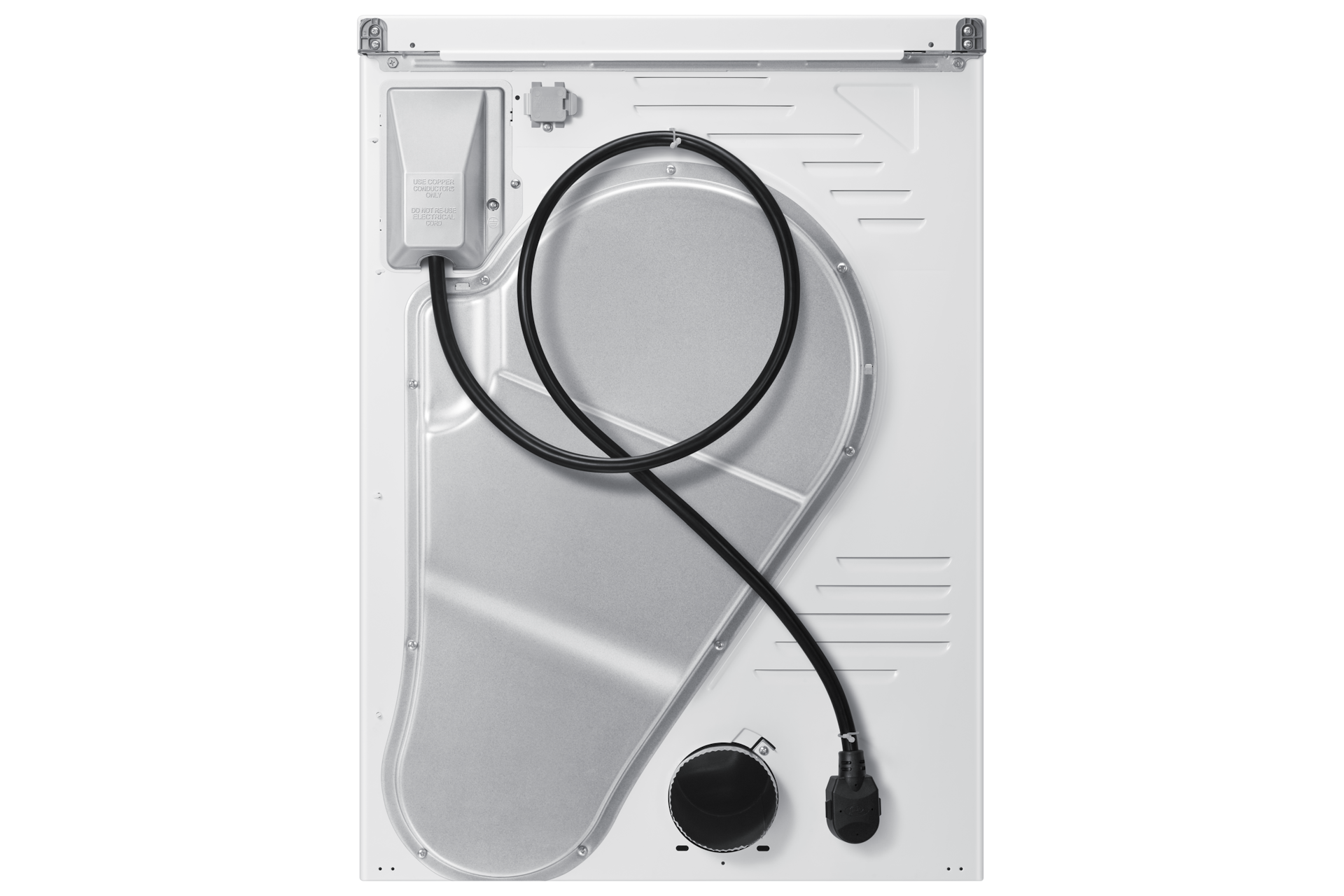 Laundry Dryer with Sensor Dry and Reversible Door Back White 