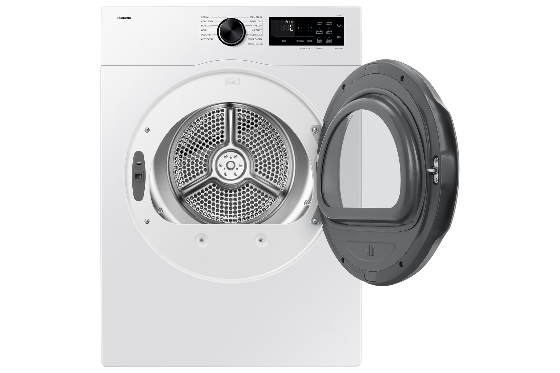 Laundry Dryer with Sensor Dry and Reversible Door Front-Open White 
