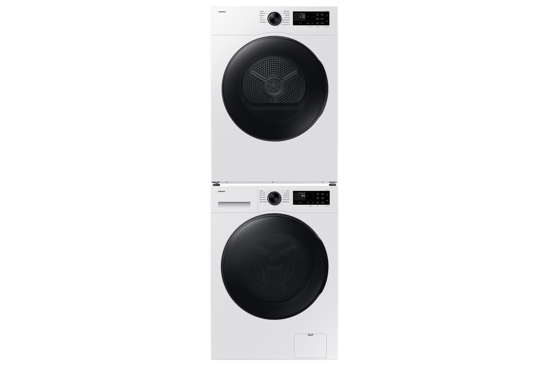 Laundry Dryer with Sensor Dry and Reversible Door Stack-Front-Door-Closed White 